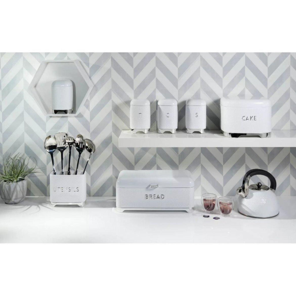 Hex White Utensil Holder - Distinctly Living