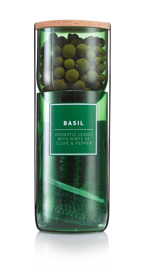 Hydroponic Herb Kit - Mint, Basil, Coriander, Rocket or Rosemary - Recycled Wine Bottles - Distinctly Living 