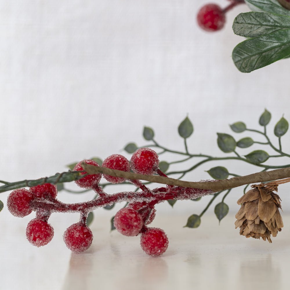 Iced Red Berry Sprig - Distinctly Living