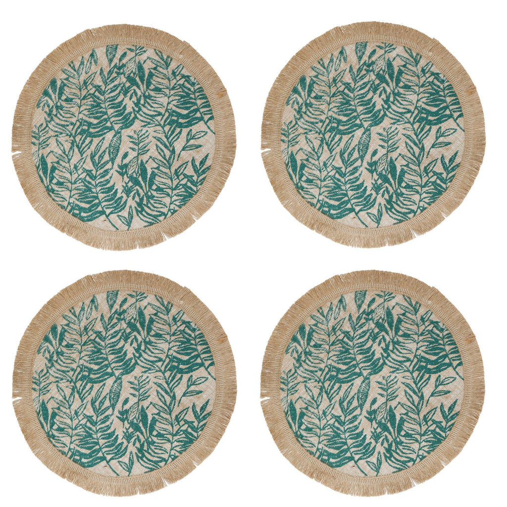 Indo Green Set of 4 Placemats - Distinctly Living