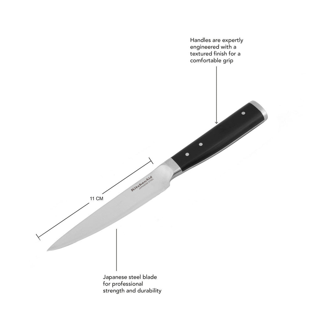 KitchenAid Gourmet High-Carbon Japanese Steel 4½ Inch General Purpose Kitchen Knife, Fine-Edge - Distinctly Living