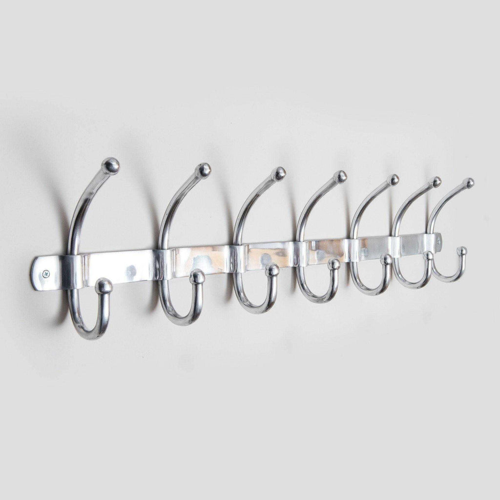 Large 7 Hook Aluminium Coat Rack - Distinctly Living 