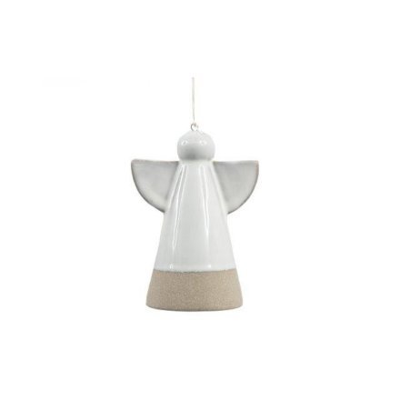 Large Hanging Ceramic Angel - Distinctly Living