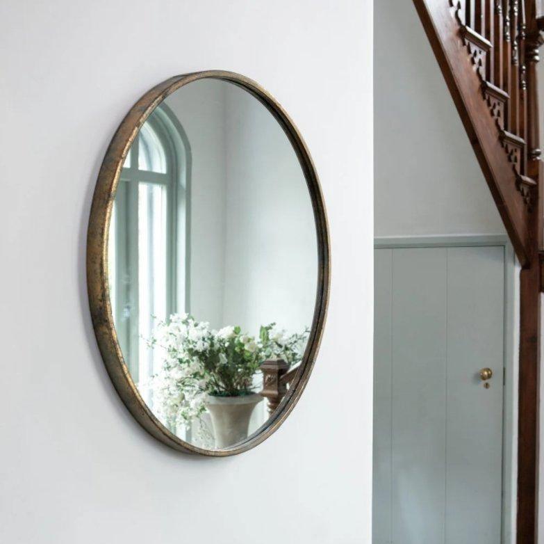 Leon Mirror Antiqued Brass - Distinctly Living