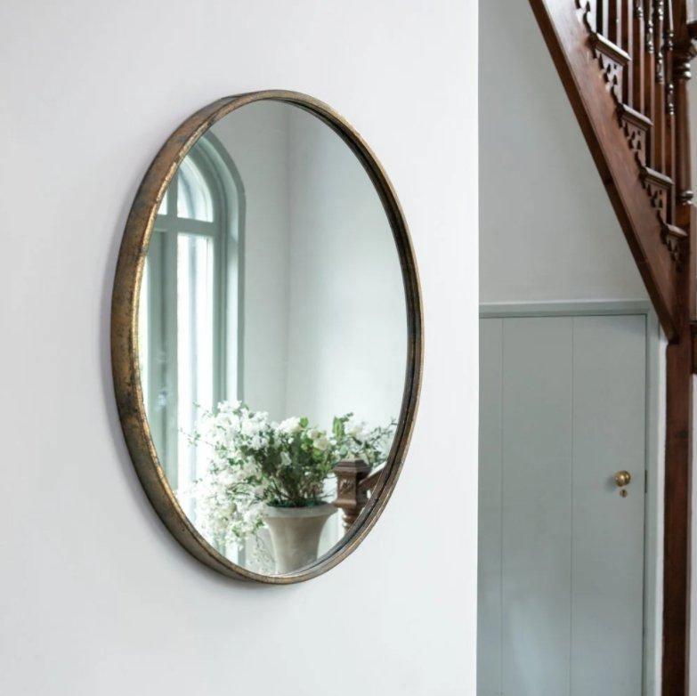 Leon Mirror Antiqued Brass - Distinctly Living 