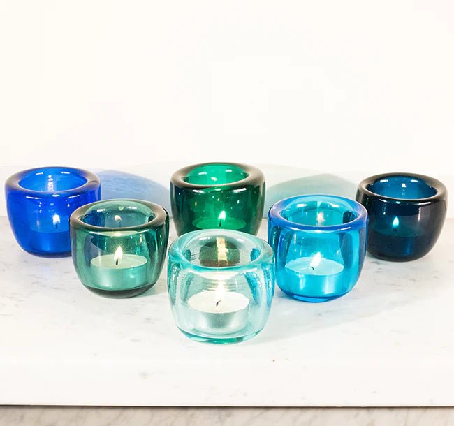 Light Blue Tealight Holder - Distinctly Living
