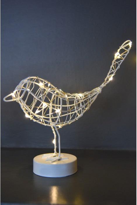 Light Up And Sparkle Robin - White - Distinctly Living