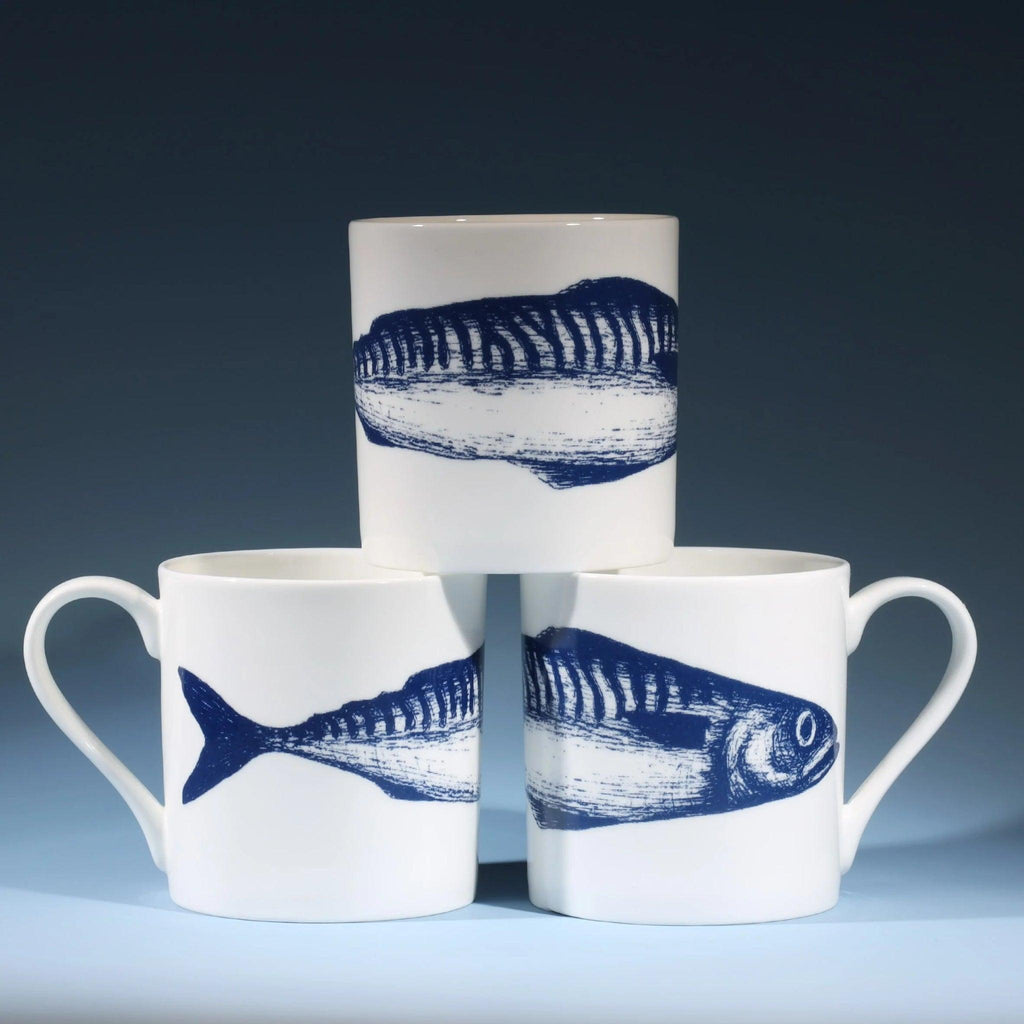 Mackerel Mug Fine Bone China Mug - Distinctly Living