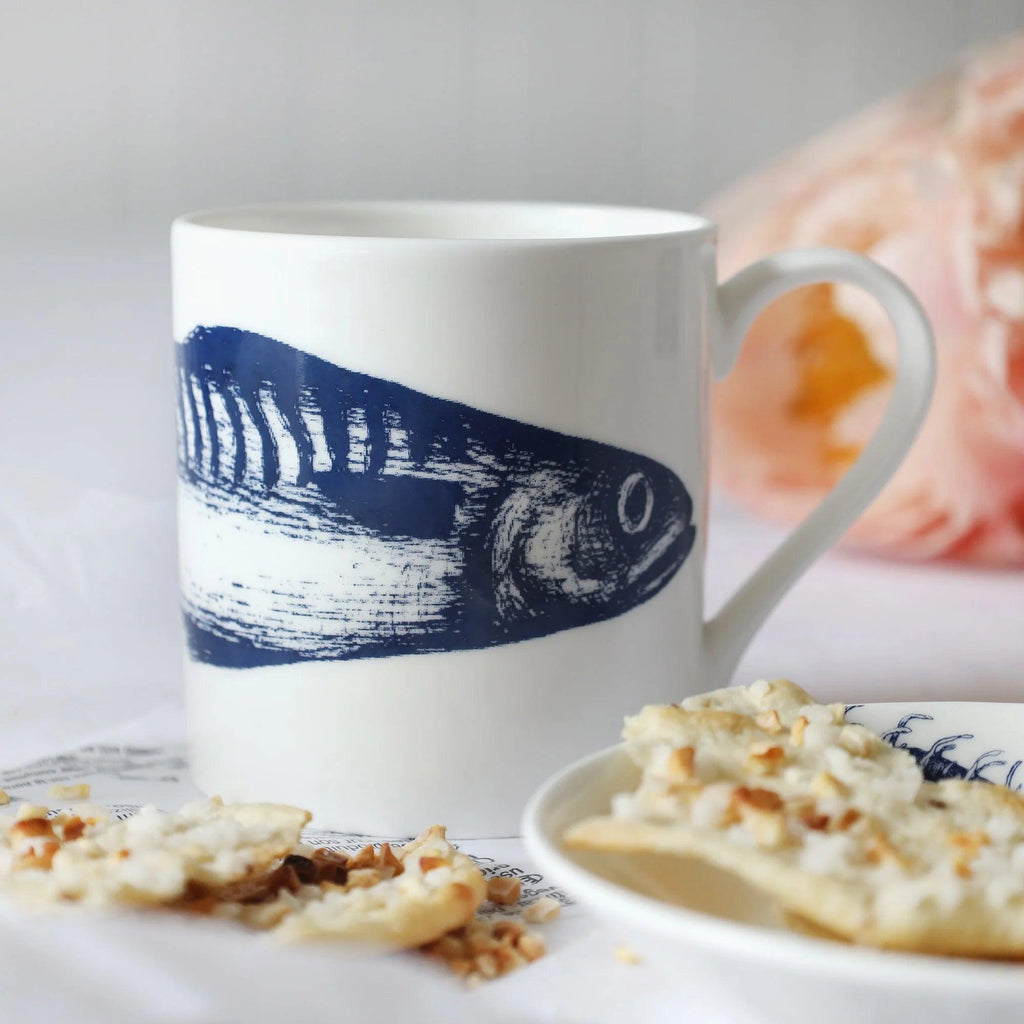 Mackerel Mug Fine Bone China Mug - Distinctly Living