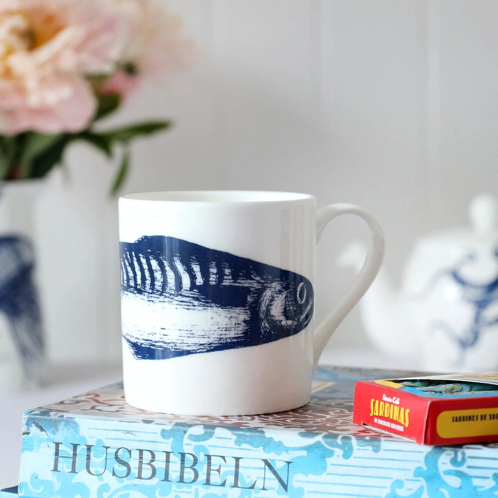 Mackerel Mug Fine Bone China Mug - Distinctly Living