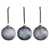 Marbled Silver Xmas Tree Bauble - Small - Distinctly Living