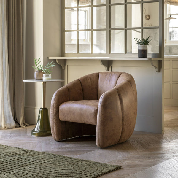 Nelly Tub Chair - Moss Green or Tan - Distinctly Living