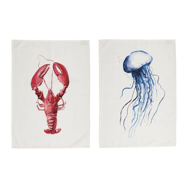 Ocean Life Tea Towel - Lobster - Distinctly Living