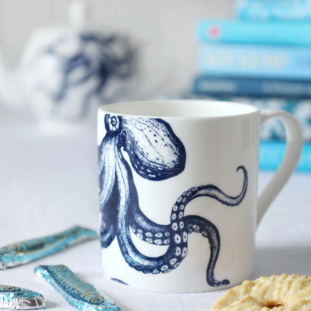 Octopus Fine Bone China Mug - Distinctly Living