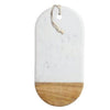 Oval Two Tone Marble and Natural Wood Board - Distinctly Living 