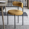 Pair of Boucle Fabric Chairs - Green, Ochre or Vanilla - Distinctly Living