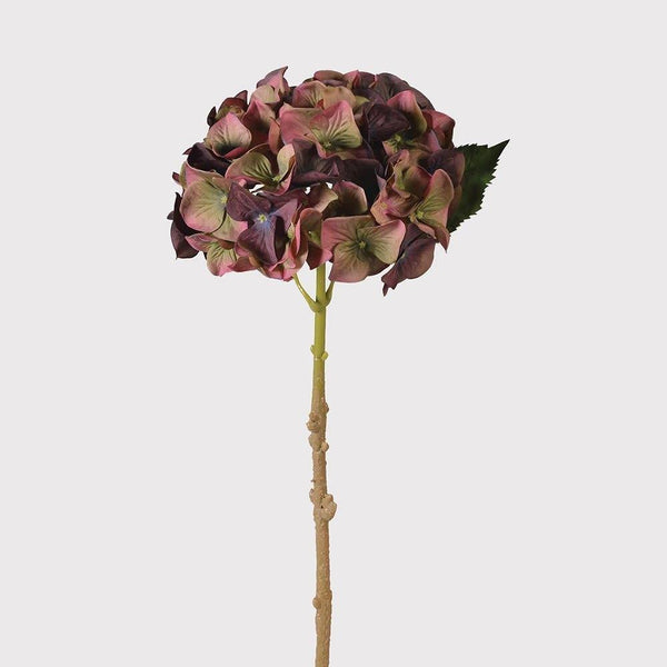 Real Feel Hydrangea Flower Stem - Wine Coloured - Distinctly Living 