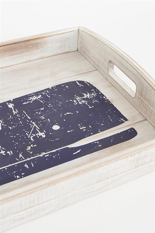 Rectangular Wooden Tray - Whale - Distinctly Living 