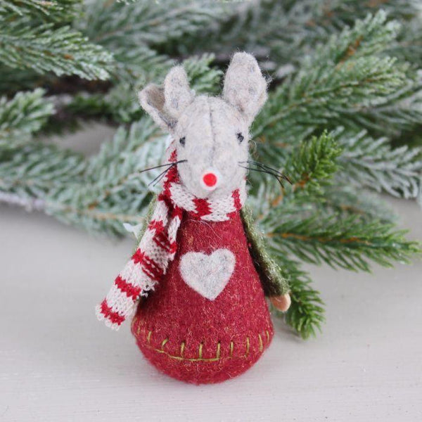 Red Mouse With Heart - Distinctly Living