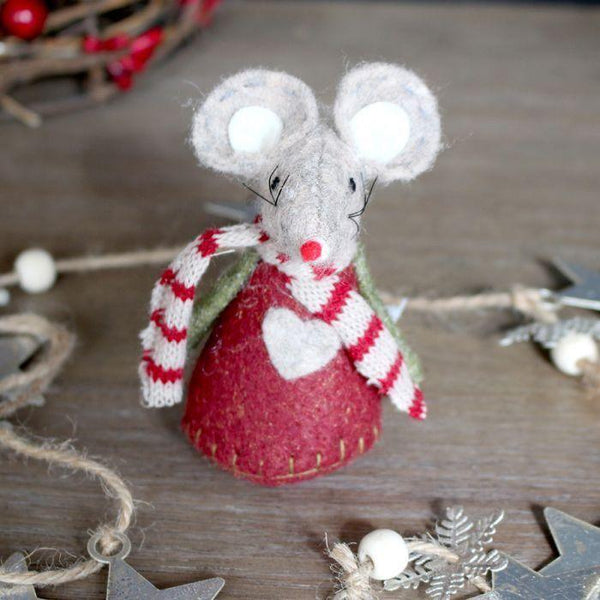 Red Mouse With Heart - Distinctly Living