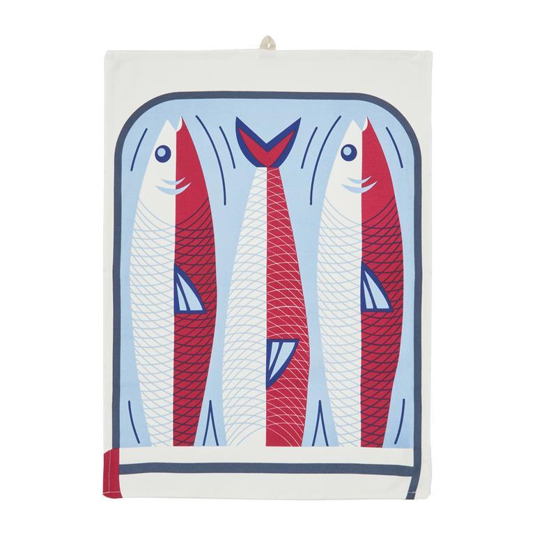 Red, White and Blue Fish Tea Towel - Distinctly Living 
