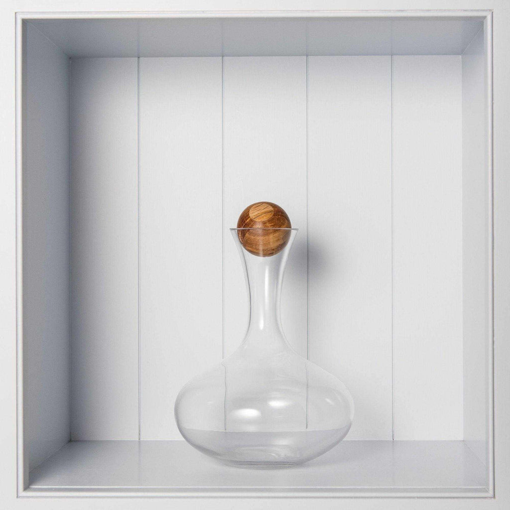 Red Wine Carafe With Oak Stopper - Distinctly Living