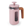 Retro 3 Cup Cafetiere - Taupe, Pink, Cream, Green or Blue - Distinctly Living 