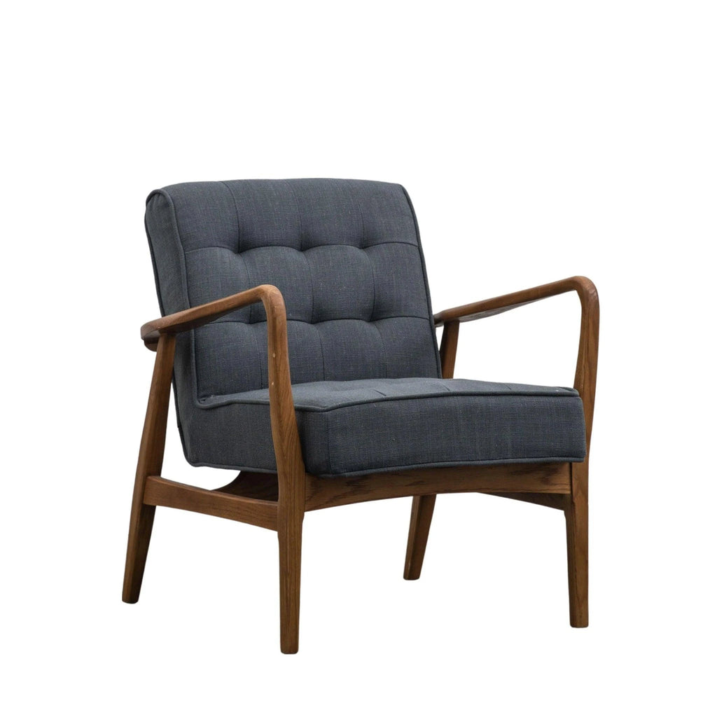 Rex Armchair - Slate Linen or Leather - Distinctly Living 