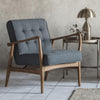 Rex Armchair - Slate Linen or Leather - Distinctly Living
