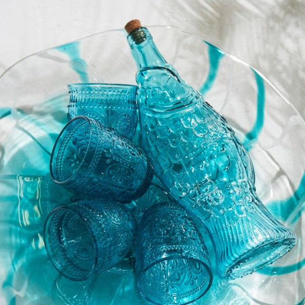 Sea Blue Fish Bottle or Vase - Distinctly Living