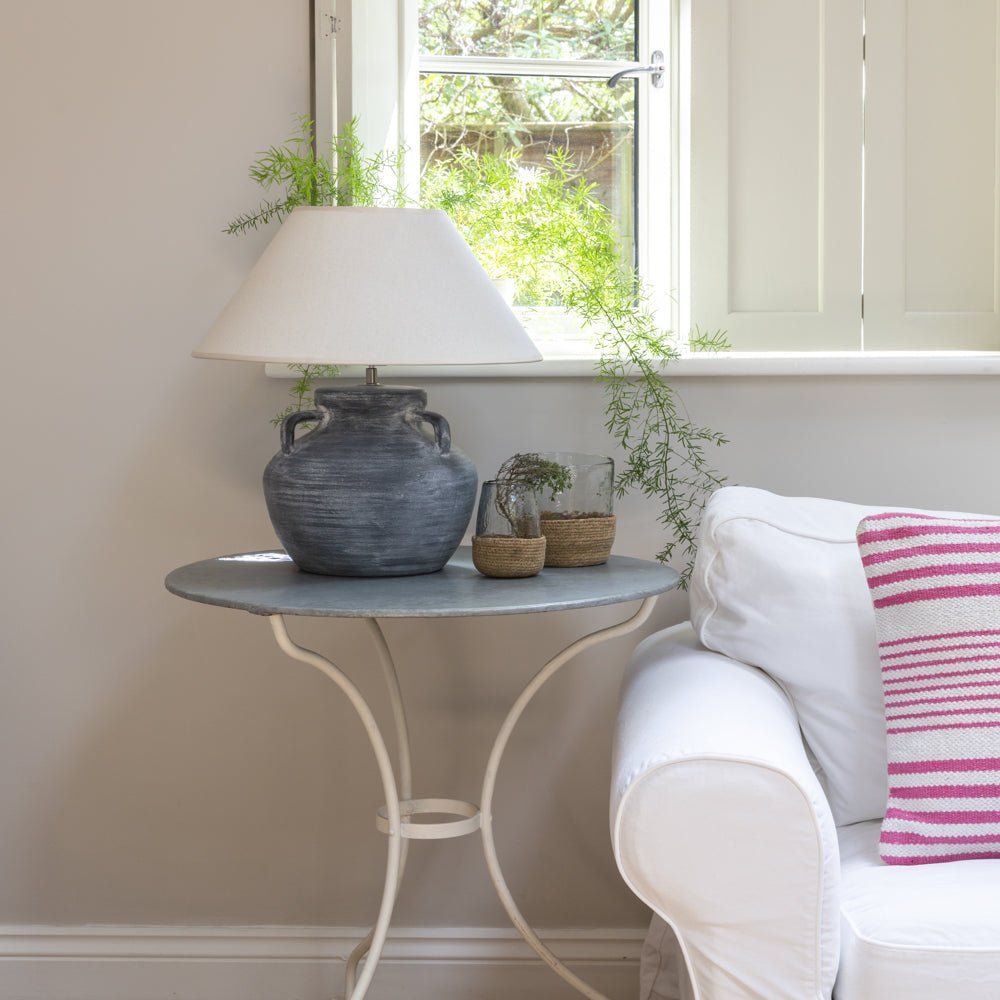 Serville Table Lamp Charcoal and Shade - Distinctly Living