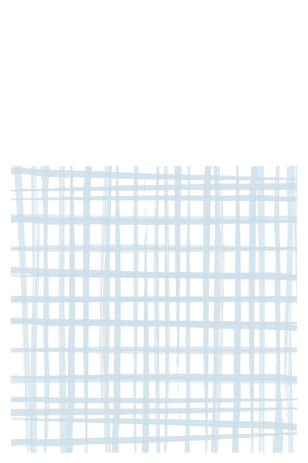 Set of 20 Blue Grid Paper Napkins - Distinctly Living