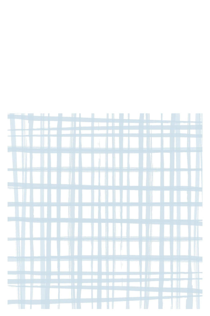 Set of 20 Blue Grid Paper Napkins - Distinctly Living