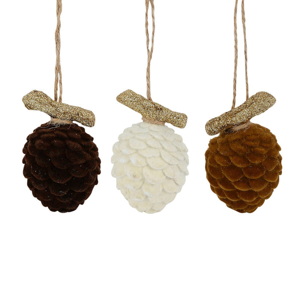 Set of 3 Christmas Tree Hanging Acorns - Distinctly Living