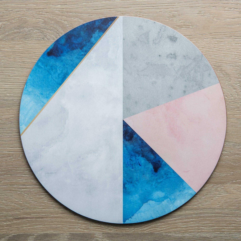 Set of 4 Contemporary Round Geometric Placemats - Distinctly Living