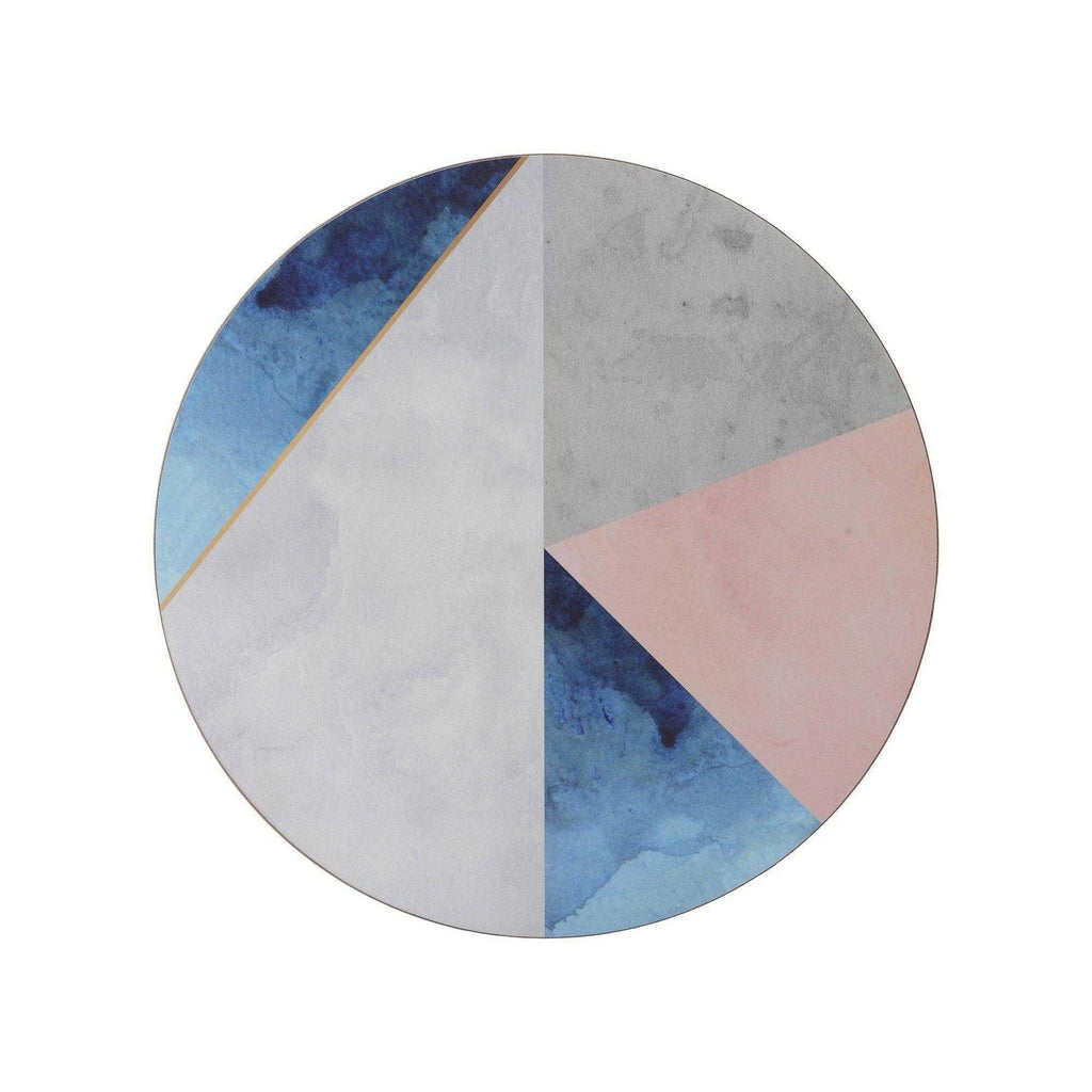 Set of 4 Contemporary Round Geometric Placemats - Distinctly Living