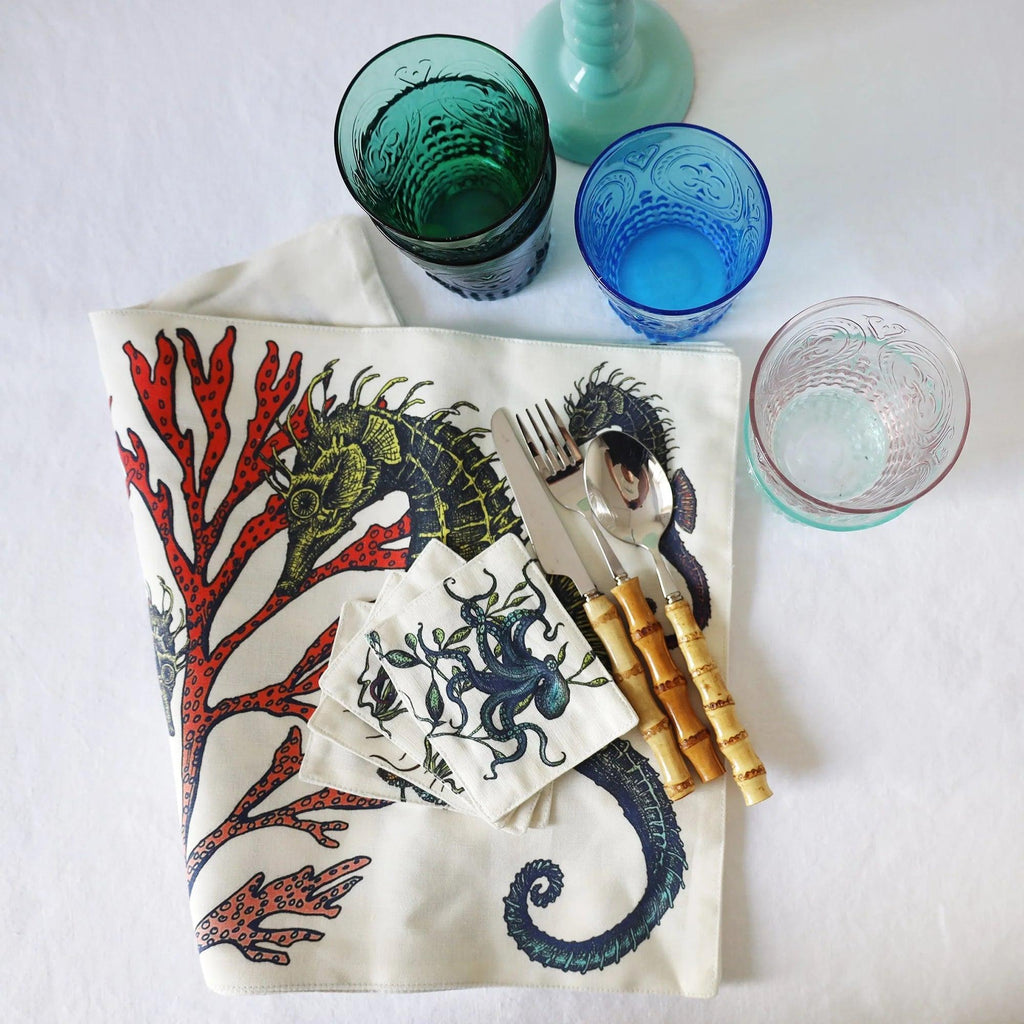 Set of 4 - Coral Placemats - Distinctly Living