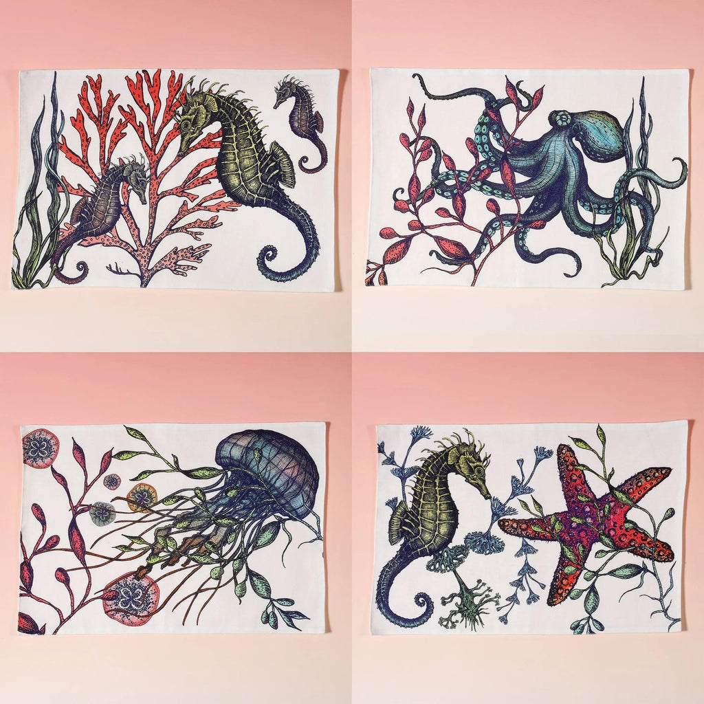 Set of 4 - Coral Placemats - Distinctly Living