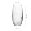 Set of 4 Crystal Glass Hi-Ball Glasses - Distinctly Living