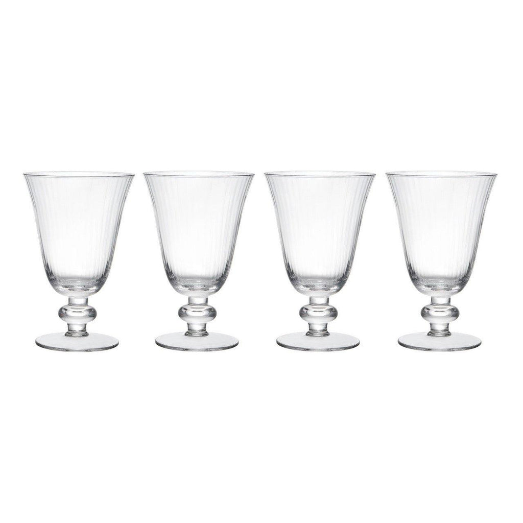 Set of 4 Crystal Glass Wine Glasses - Distinctly Living 