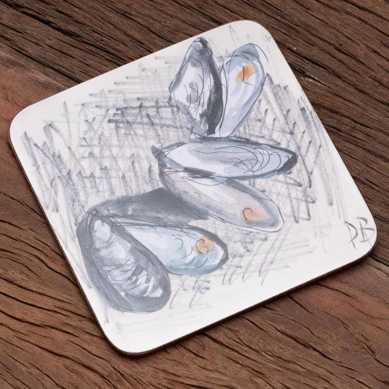 Set of 4 Mussels Coasters - Distinctly Living