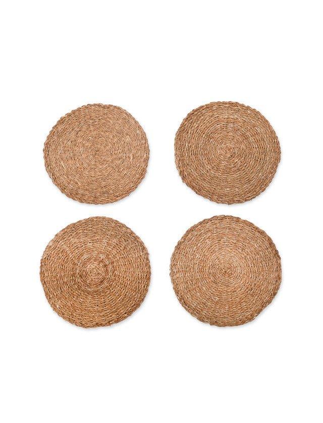 Set of 4 Round Seagrass Placemats - Distinctly Living 