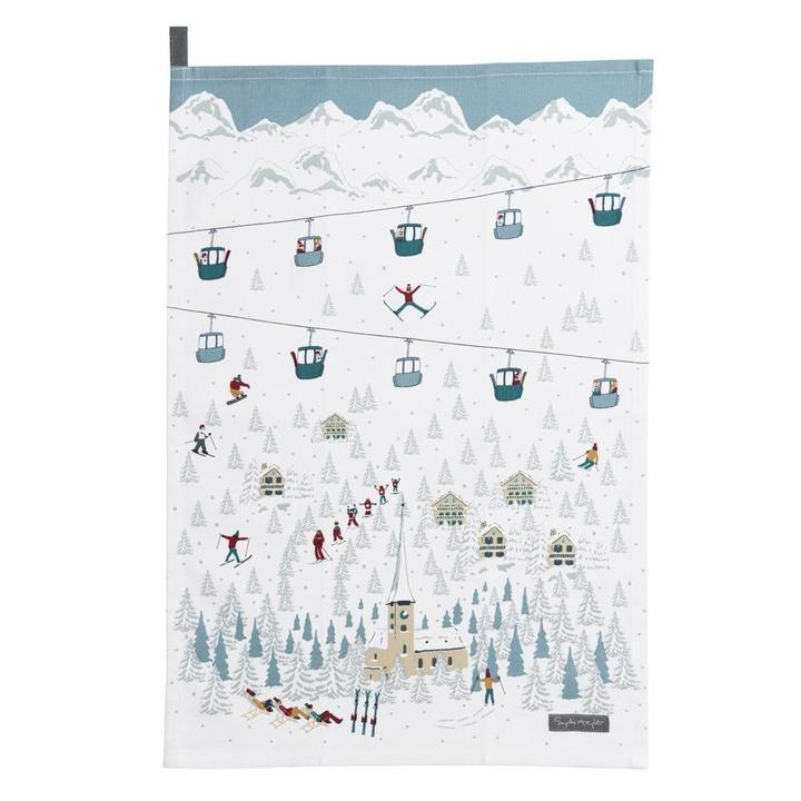Skiing Tea Towel - Distinctly Living