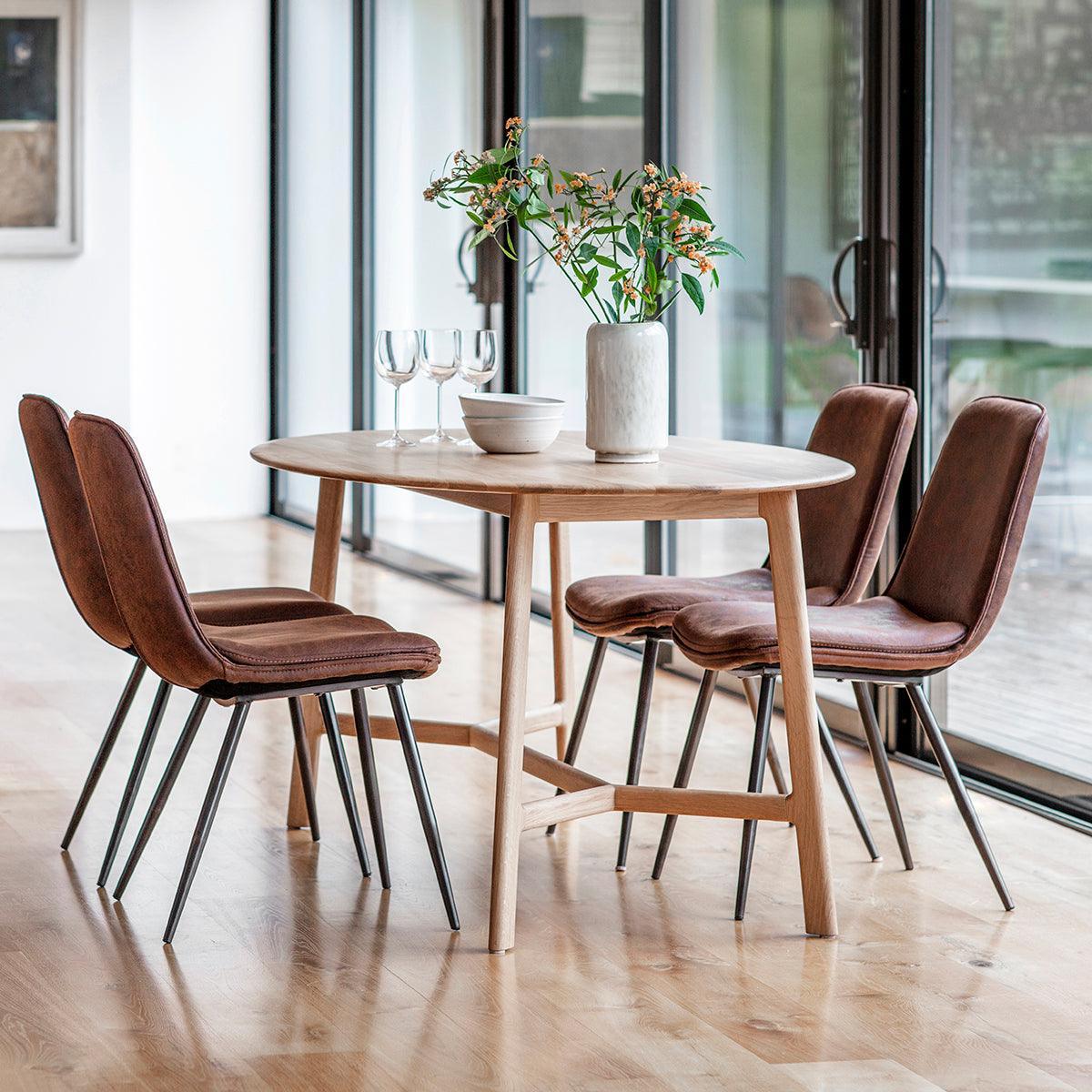 Valencia Oval Dining Table in Oak Furniture– Distinctly Living
