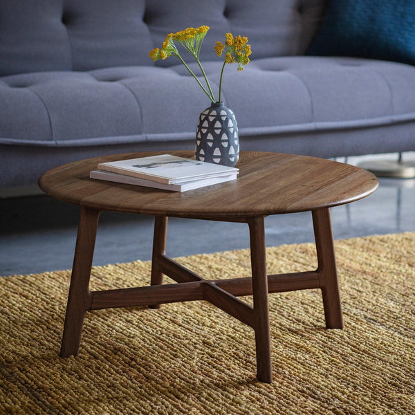 Valencia Round Coffee Table in Walnut - Distinctly Living 