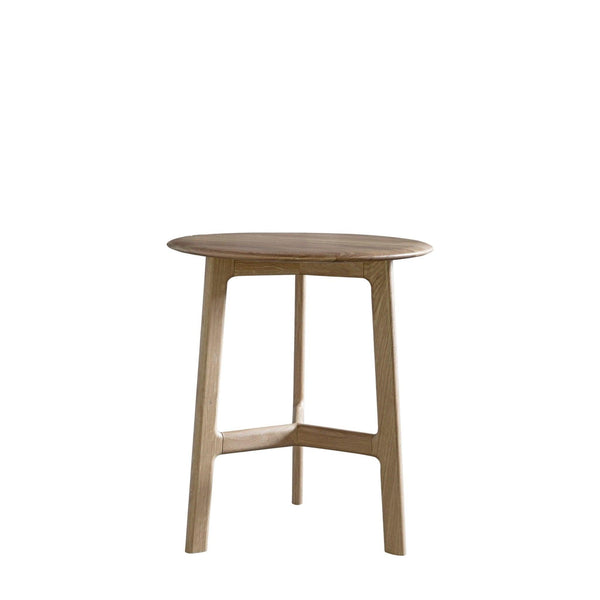 Valencia Round Side Table in Oak - Distinctly Living 