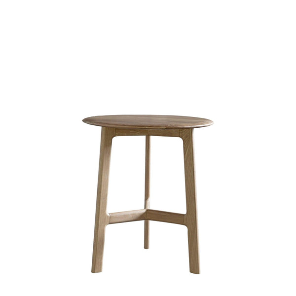 Valencia Round Side Table in Oak - Distinctly Living