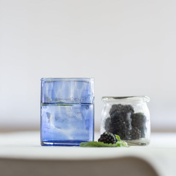 Waves Pattern Glass in Blue - Distinctly Living