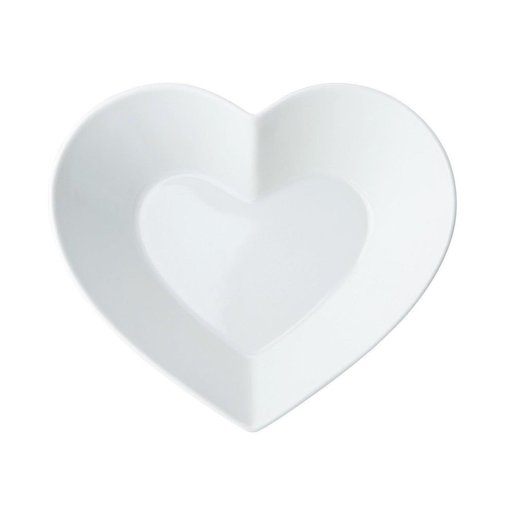White China Heart Bowl - Large - Distinctly Living 