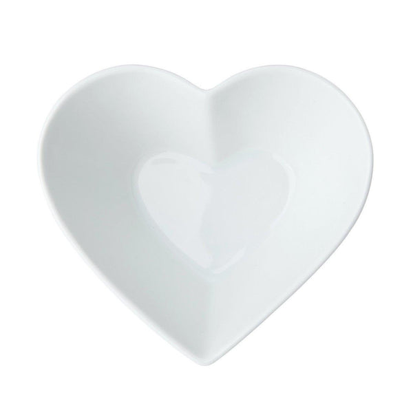 White China Heart Bowl - Small - Distinctly Living 